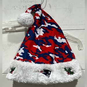 New England Patriots Christmas Hat - EUC